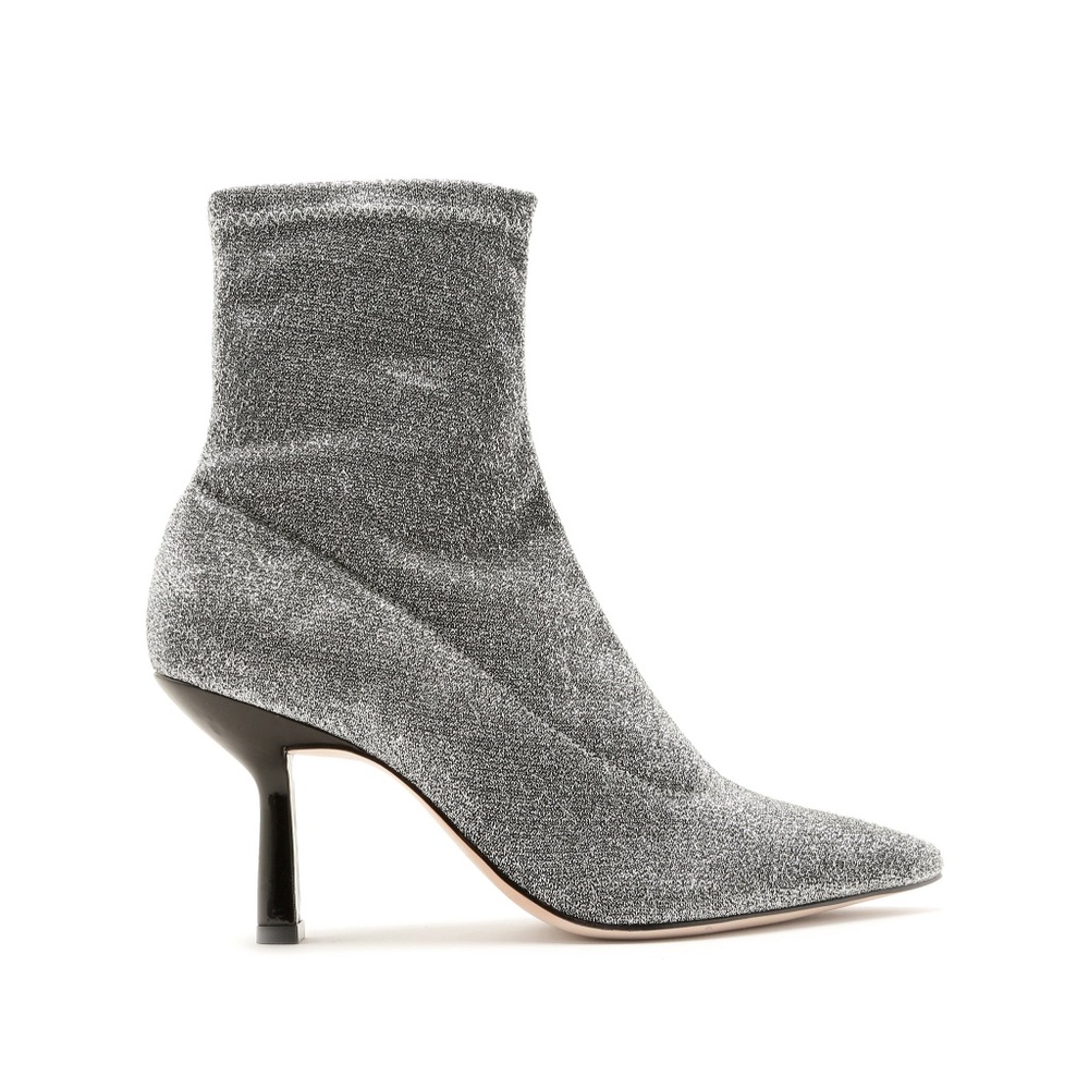 SCHUTZ - Charleni Sock Bootie Silver US 7.5 NWT